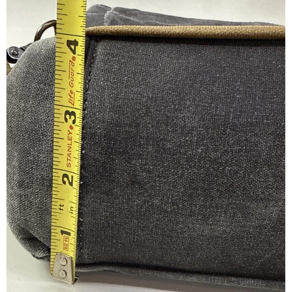 NEWHEY‎ Men's Leather Canvas Laptop Messenger Bag - Brown Blue 3j